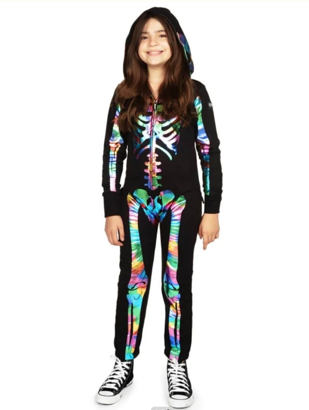 Tipsy Elves, Iridescent Skeleton Costume, Size Medium (8)